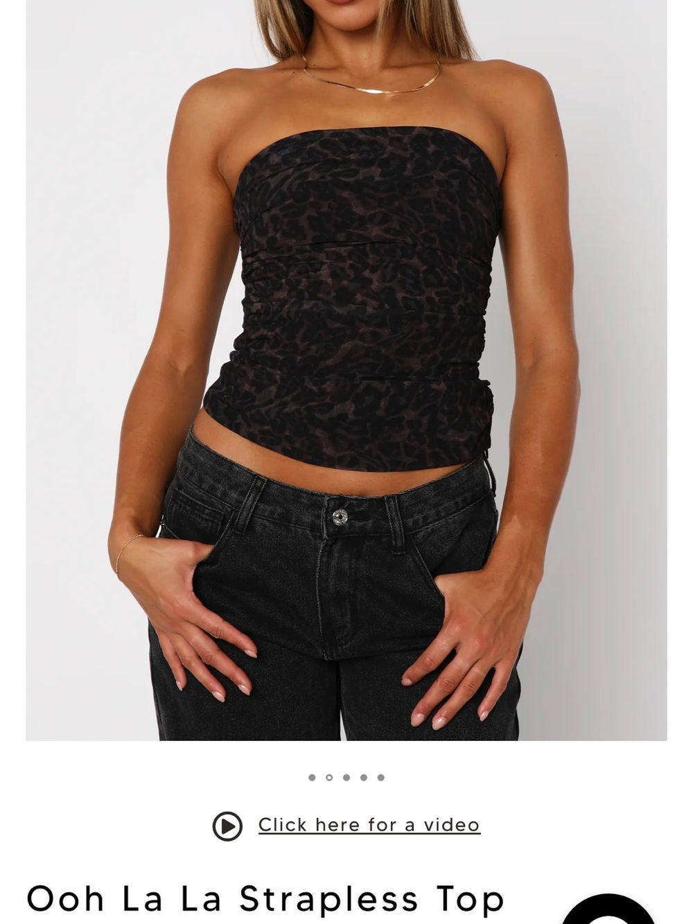 White fox Ooh La La Strapless Top
